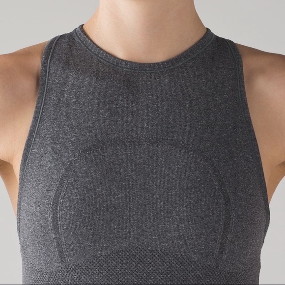 Lululemon Run: Swiftly Tech Tank top Heathered Black - Picture 5 of 6